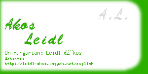 akos leidl business card